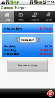 Account Keeper : คุมรายรับจ่าย ของดีๆ ฟรีๆ ฝีมือคนไทย