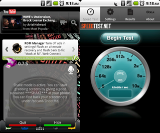 ShootMe & SpeedTest : จับภาพหน้าจอ&วัดความเร็วเน็ท มาแชร์กัน