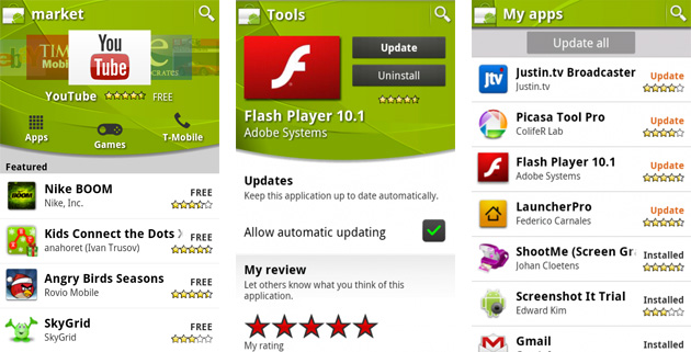 Android Market เปลี่ยนไป พร้อม UI ใหม่ และ . . .