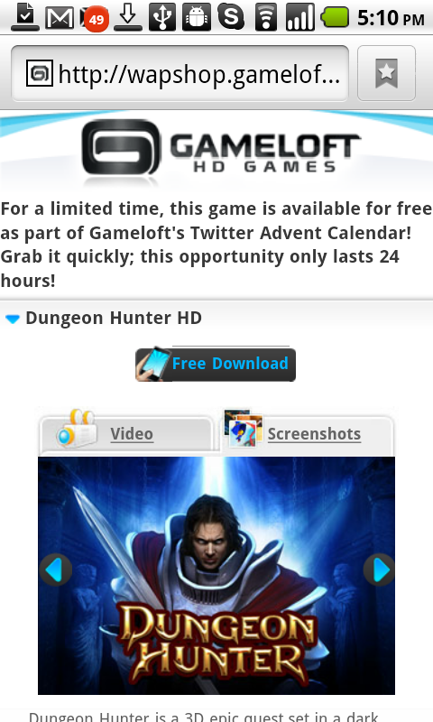 รีบเลย ดาว์นโหลดฟรี Dungeon Hunter วันนี้เท่านั้น!