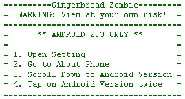 จ๊ากก ใช้ Android Gingerbread ระวังติดเชื้อซอมบี้