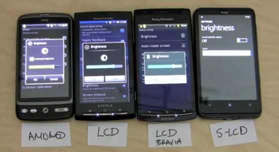 ปะทะเดือด Display Amoled VS LCD VS Bravia LCD VS S-LCD