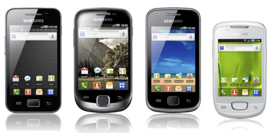 กว่าจะมาครบ! ซัมซุงเปิดตัว Galaxy รุ่นกลาง-ล่าง 4 ตัวรวด Ace, Fit, Gio และ Mini
