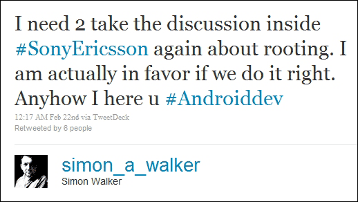 Sony Ericsson เตรียมทำสิ่งที่เป็นไปไม่ได้ให้เป็นไปได้ “ทำให้การ Root เป็นเรื่องถูกต้อง”