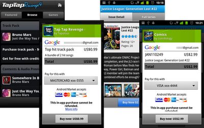 In-app Billing พร้อมใช้งานแล้ว แถมโผล่บน Android Market เรียบร้อย