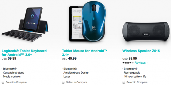 Logitech เตรียมออก Accessory อุปกรณ์บน Android Tablet