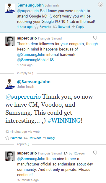 Samsung แจกแหลก! ให้ Galaxy Tab 10.1 กับผู้สร้าง Voodoo Kernel