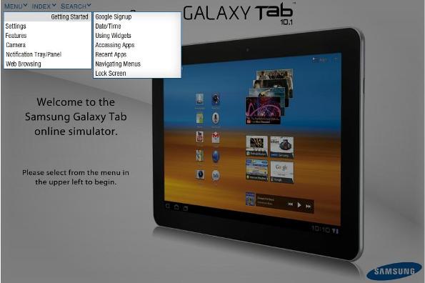 ลองเล่น Galaxy Tab 10.1 ได้ใน Samsung’s Online Simulator