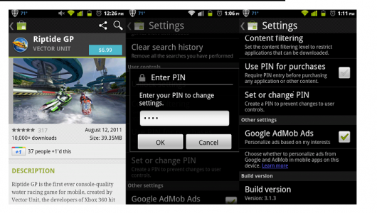 Google ปล่อยอัพเดท Android Market  เพิ่มปุ่ม +1 และรหัส PIN ก่อนซื้อแอพ