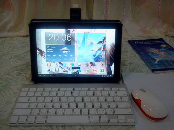 Video สาธิต (แบบลวกๆ) การทำ Samsung Galaxy Tab 10.1 ให้กลายเป็นโน๊ตบุ๊คแบบง่ายๆ