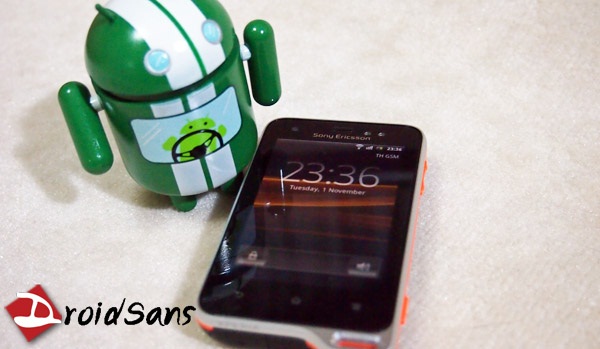 DroidSans Review : Sony Ericsson Xperia Active : น้องน้ำหรือน้องวาฬมาเลย พี่ Active รออยู่