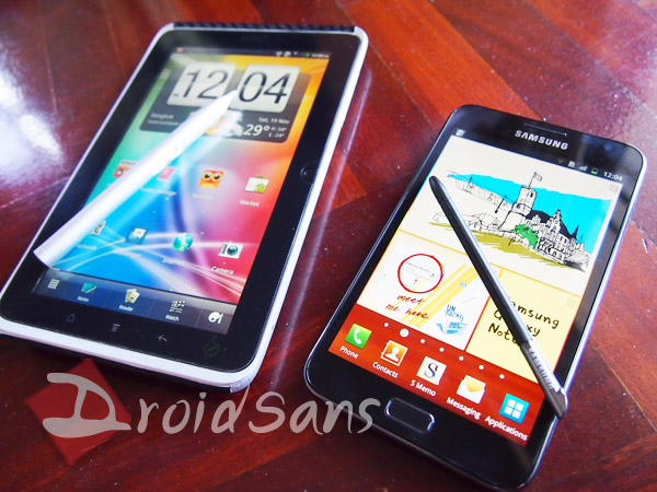DroidSans Review : กระบี่ไร้เทียมทาน Galaxy Note S Pen ปะทะ hTC Flyer Magic Pen