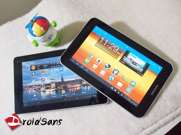 DroidSans Review : TabPhone 7 นิ้วมาแล้ว Samsung Galaxy Tab 7 Plus ปะทะ Huawei Media Pad
