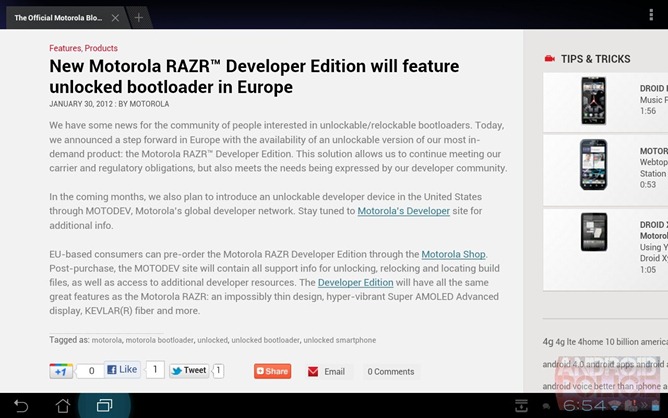 ทนแรงบ่นไม่ไหว Motorola ตัดสินใจปล่อย RAZR Developer Edition