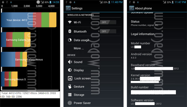 หลุดสเปคมือถือสี่คอร์ Tegra 3 ตัวล่าจากค่ายแอลจี LG X3
