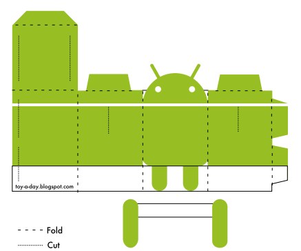ตัด พับ แปะ มาทำ Andorid ตัวน้อยน่ารัก กันดีกว่า