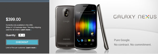 ขอขายเองบ้าง กูเกิ้ลประกาศขาย Galaxy Nexus ผ่าน Play Store ราคาเร้าใจ $399