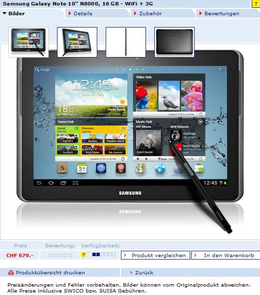 Galaxy Note 10.1 เปิดให้จองเดือนหน้าแล้วในยุโรป