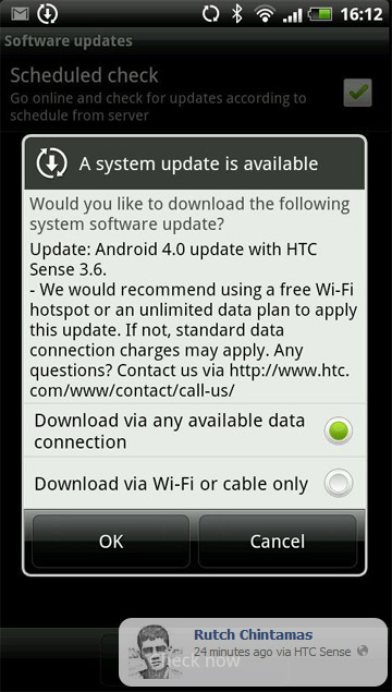 ยินดีต้อนรับสู่โลกไอติม HTC Sensation ไทย ได้รับอัพเดต Android 4.0 ICS แล้ว