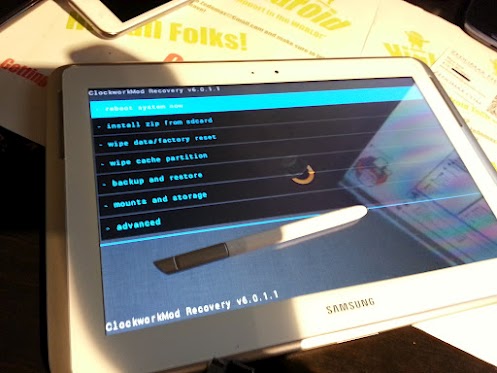 ClockworkMod ถูกจับใส่ Galaxy Note 10.1 เรียบร้อยแล้ว