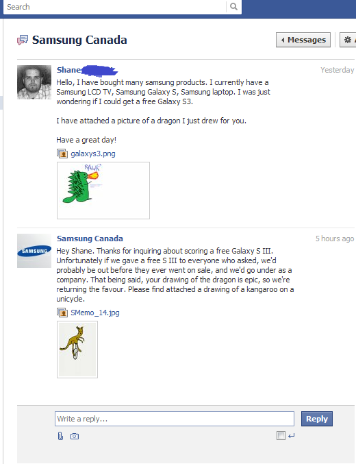 เจ๋งสุดๆ! Samsung Canada แจก Samsung Galaxy S3 ให้ลูกค้าที่มาขอใน fanpage ฟรีๆ