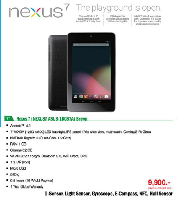 Asus เตรียมจำหน่าย Nexus 7 อีกรอบ คราวนี้เพิ่มความจุเป็น 32 GB