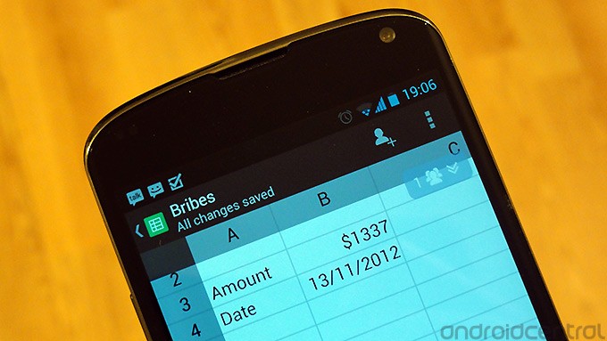 อัพเดตล่าสุดจาก Google Drive รองรับการแก้ไข spreadsheet แล้ว
