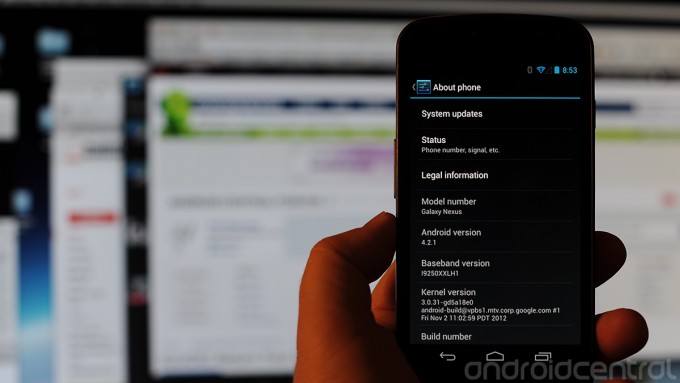 Galaxy Nexus (Takju) ได้รับอัพเดต Android 4.2.1 ผ่าน OTA แล้ว