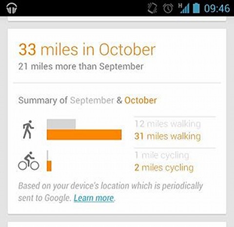 Google แอบอัพเดท Google Now เพิ่มความสามารถวัดระยะการเดิน