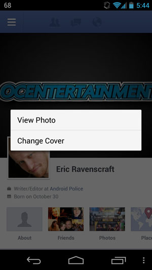Facebook for Android ออก update 2.2 เปลียน cover photo ได้แล้วจ้า