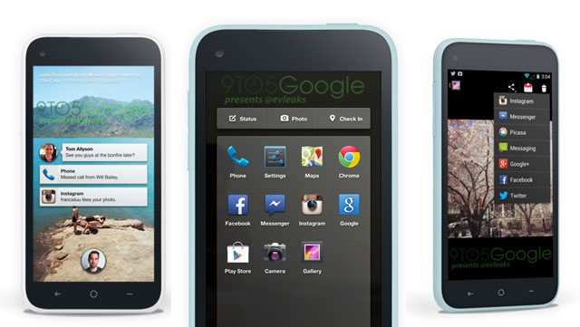 หลุดหน้า Facebook home และ Facebook Phone จาก HTC หลากสีสัน