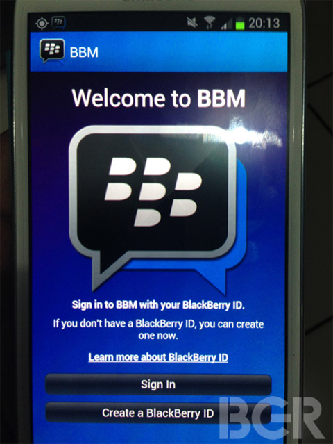 BBM for Android ปรากฎโฉม แหล่งข่าวยัน “ใกล้ออกสู่ตลาดแล้ว”