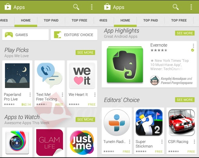 Google Play เพิ่มการแนะนำแอพในหน้า Home กลับมาให้แล้ว