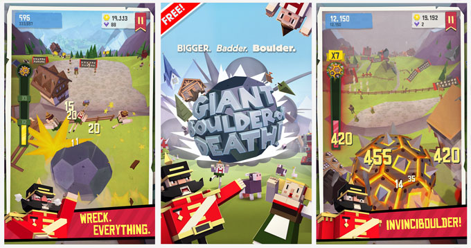 หินกลิ้งระห่ำทำลายโลก Giant Boulder of Death โหลดฟรีบน android ได้แล้วจ้า