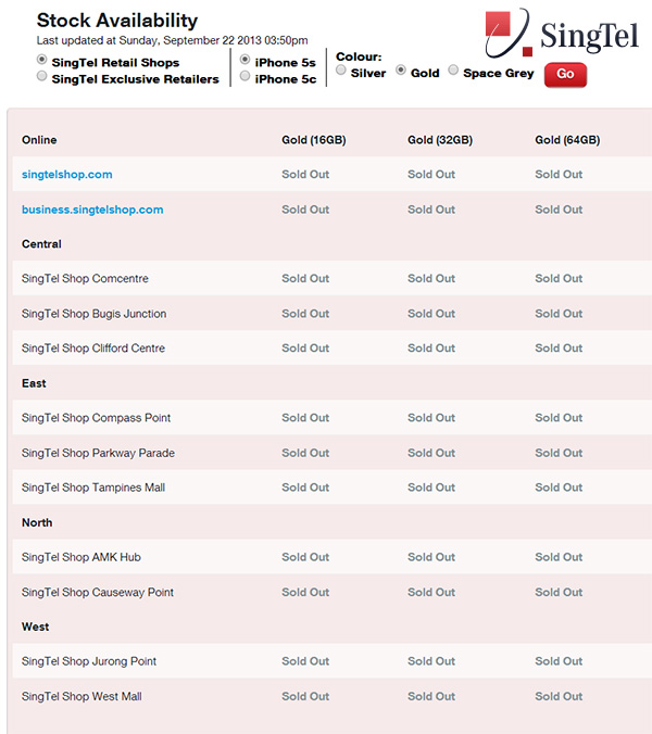 ขายดีจัด iPhone 5S สีเงิน/ทองหมดเกลี้ยงสิงคโปร์ สีเทายังมีขายอยู่ iPhone 5C เหลือบาน