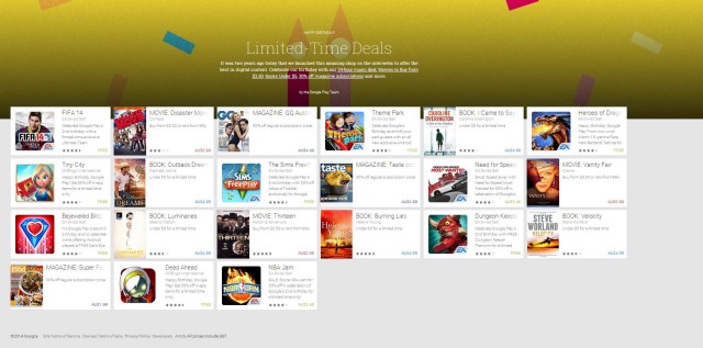 ลดราคาแอพกันพรึ่บ ฉลองวันเกิด Google Play ครอบรอบ 2 ปี