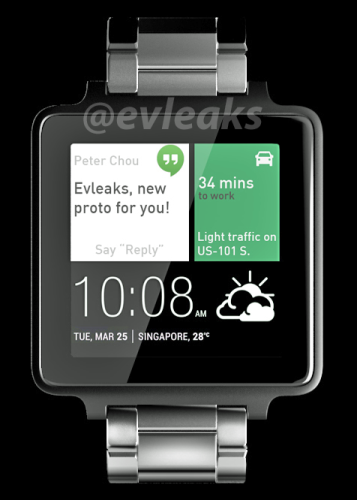 หลุดภาพเผยหน้าตาว่าที่ Android Wear จากทาง HTC