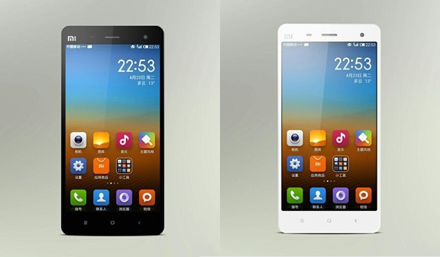 หลุดภาพเรนเดอร์ Xiaomi Mi4 สีดำและสีขาว