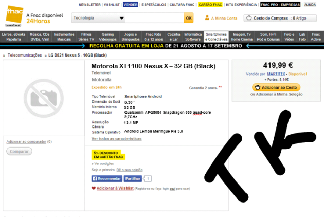 หลุดจากหน้าเว็ปค้าปลีกเผยว่าที่ Nexus ตัวใหม่จะมาพร้อมชื่อ Nexus X
