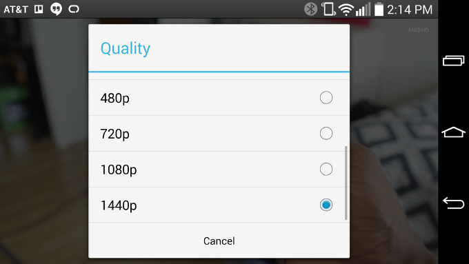 Youtube รองรับการเล่นวิดีโอความละเอียด 1440p บน LG G3 แล้ว