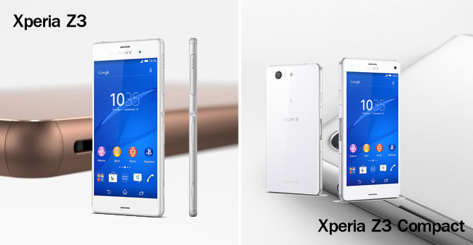 สเปคและรายละเอียด Sony Xperia Z3 และ Z3 Compact