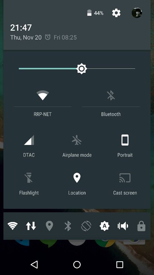 วิธีปรับแต่งปุ่มลัดบนแถบแจ้งเตือนของ Nexus 5 with Android 5.0 Lollipop