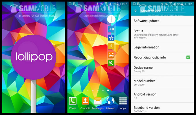 Samsung Galaxy S5 อัพเดทเป็น Android 5.0 Lollipop แล้ว (ในยุโรป)