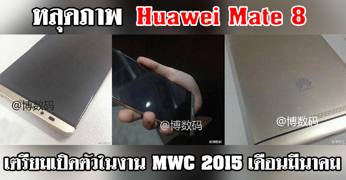 หลุด Huawei Mate 8 มือถือไซต์ Phablet ภาคต่อ คาดเปิดตัวในงาน MWC 2015 เดือนมีนาคม