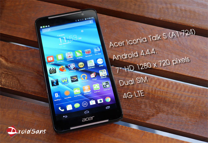 เปิดตัว Acer Iconia Talk S แท็บเล็ต 7 นิ้ว 2 ซิม รองรับ 4G LTE ในราคา 7,990 บาท