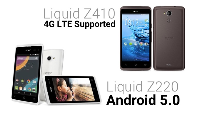 Acer เปิดตัวมือถือ Android 5.0 และมือถือรองรับ 4G ราคาถูกที่สุดในตลาด