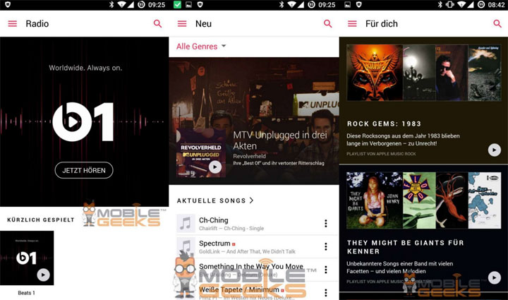 หลุดภาพ Apple Music เวอร์ชั่น Android คาดอีกไม่นานคงมาถึง Play Store