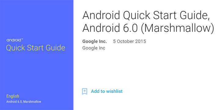 คู่มือการใช้งาน Anroid 6.0 Marshmallow มีให้โหลดบน Google Play Book