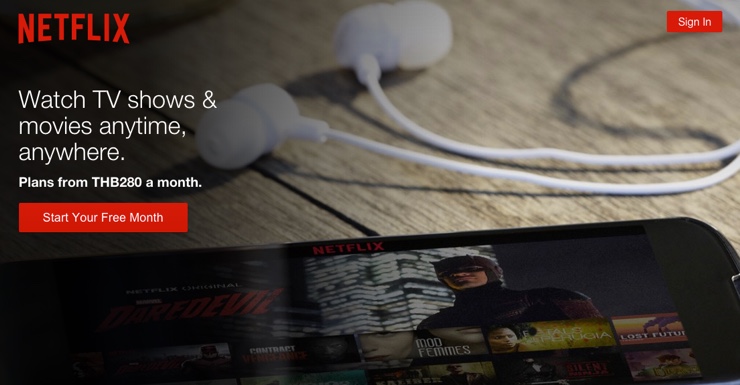 Netflix บุกไทยแล้ว ดูซีรีส์ดูหนังใหม่ ในราคาเริ่มต้น 280 บาท