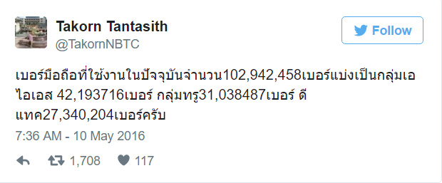 TRUE ขึ้นแท่นเป็นผู้ให้บริการจำนวนเบอร์มือถืออันดับ 2 แซงหน้า DTAC